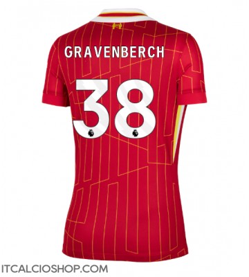 Liverpool Ryan Gravenberch #38 Prima Maglia Femmina 2024-25 Manica Corta